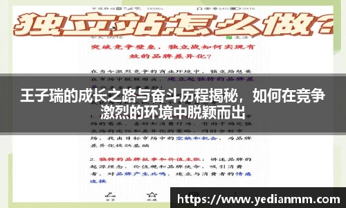王子瑞的成长之路与奋斗历程揭秘，如何在竞争激烈的环境中脱颖而出
