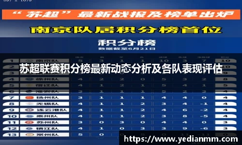 苏超联赛积分榜最新动态分析及各队表现评估